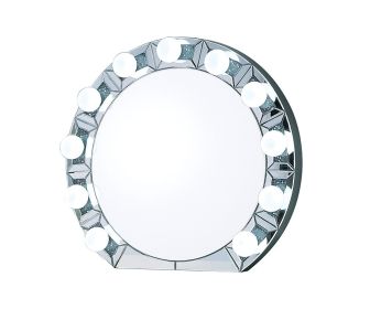 Noralie Mirrored & Faux Diamonds Accent Mirror (Assembled)