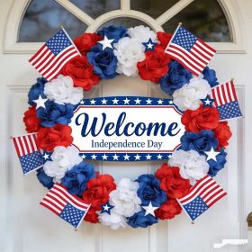1 pc 250th anniversary of American independence, bald eagle commemorative wooden plaque, home porch decoration, wooden hanging board (Color: 37, size: 40*40*0.5cm)