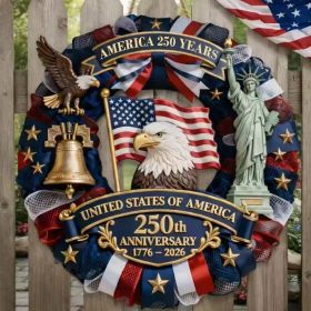 1 pc 250th anniversary of American independence, bald eagle commemorative wooden plaque, home porch decoration, wooden hanging board (Color: 25, size: 30*30*0.5cm)
