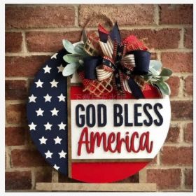 1 pc 250th anniversary of American independence, bald eagle commemorative wooden plaque, home porch decoration, wooden hanging board (Color: 34, size: 40*40*0.5cm)
