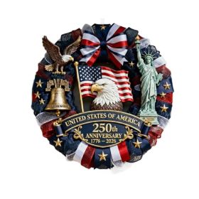 1 pc 250th anniversary of American independence, bald eagle commemorative wooden plaque, home porch decoration, wooden hanging board (Color: 19, size: 40*40*0.5cm)