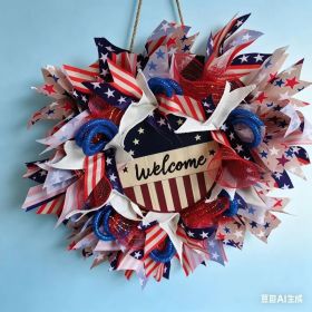 1PC Wooden tags for Independence Day, patriotic American homes, rural areas, wooden walls, door decorations, wooden crafts (Color: 55, size: 20*20*0.5cm)