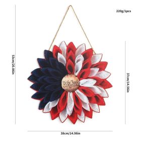 1PC Wooden tags for Independence Day, patriotic American homes, rural areas, wooden walls, door decorations, wooden crafts (Color: 68, size: 40*40*0.5cm)