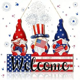 Wooden plaque pendants, holiday plaques, wall signs, signage decorations, hanging paintings, Independence Day in the United States (Color: 24, size: 30cm)