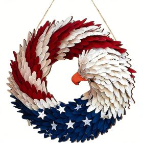 Wooden plaque pendants, holiday plaques, wall signs, signage decorations, hanging paintings, Independence Day in the United States (Color: 3, size: 30cm)