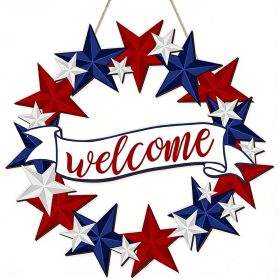Wooden plaque pendants, holiday plaques, wall signs, signage decorations, hanging paintings, Independence Day in the United States (Color: 10, size: 30cm)
